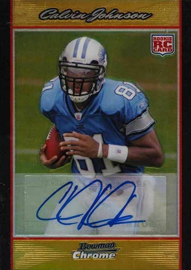 2007 Bowman Chrome Calvin Johnson #BC75 Football Card