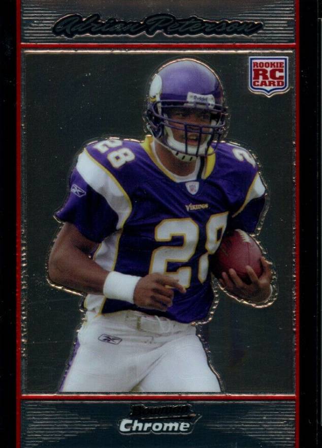 2007 Bowman Chrome Adrian Peterson #BC65 Football Card