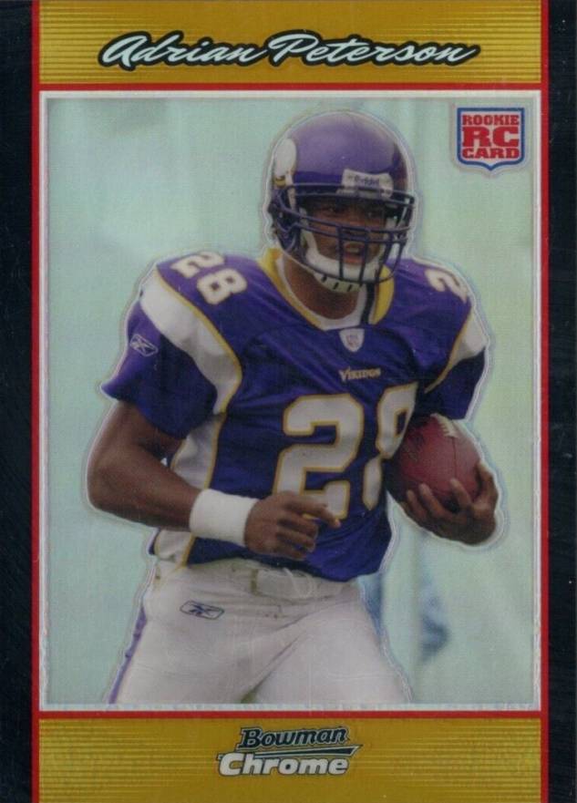 2007 Bowman Chrome Adrian Peterson #BC65 Football Card