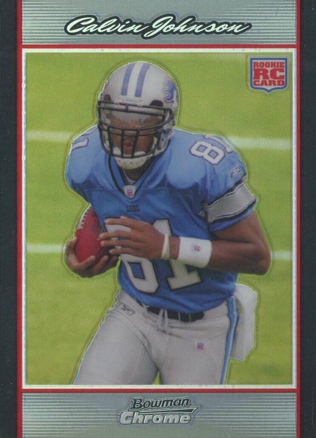 2007 Bowman Chrome Calvin Johnson #BC75 Football Card