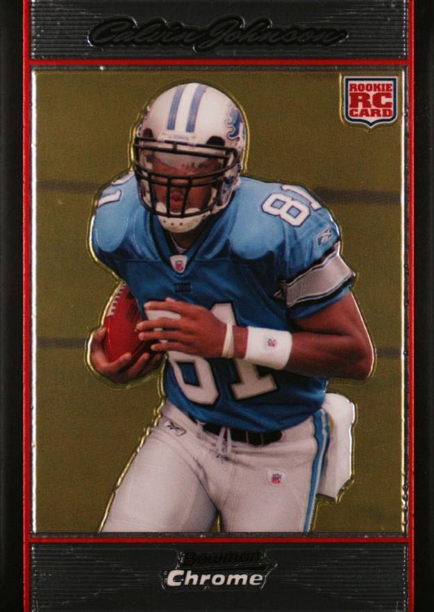 2007 Bowman Chrome Calvin Johnson #BC75 Football Card