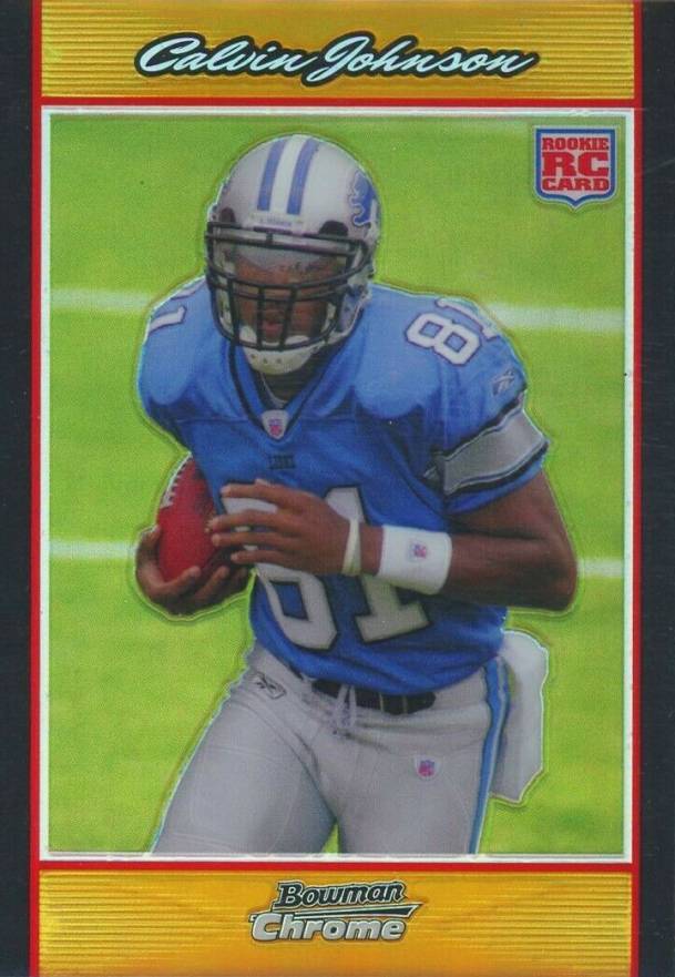 2007 Bowman Chrome Calvin Johnson #BC75 Football Card