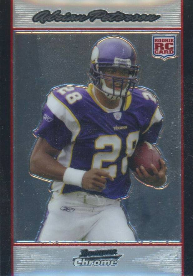 2007 Bowman Chrome Adrian Peterson #BC65 Football Card