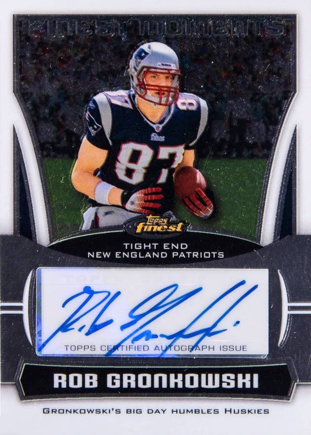 2010 Finest Finest Moments Autograph Rob Gronkowski #FMARG Football Card