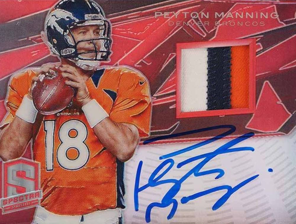 2013 Panini Spectra Spectra Signature Materials Peyton Manning #2 Football Card