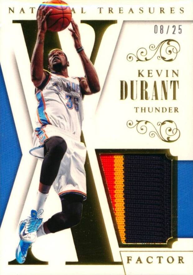 2013 Panini National Treasures X-Factor Materials Kevin Durant #28 Basketball Card