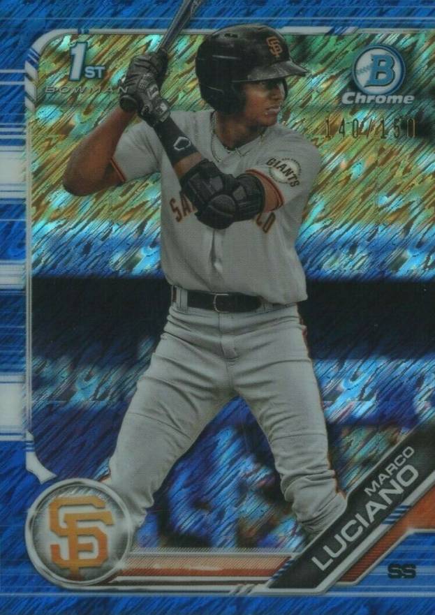 2019 Bowman Prospects Chrome Marco Luciano #82 Baseball Card