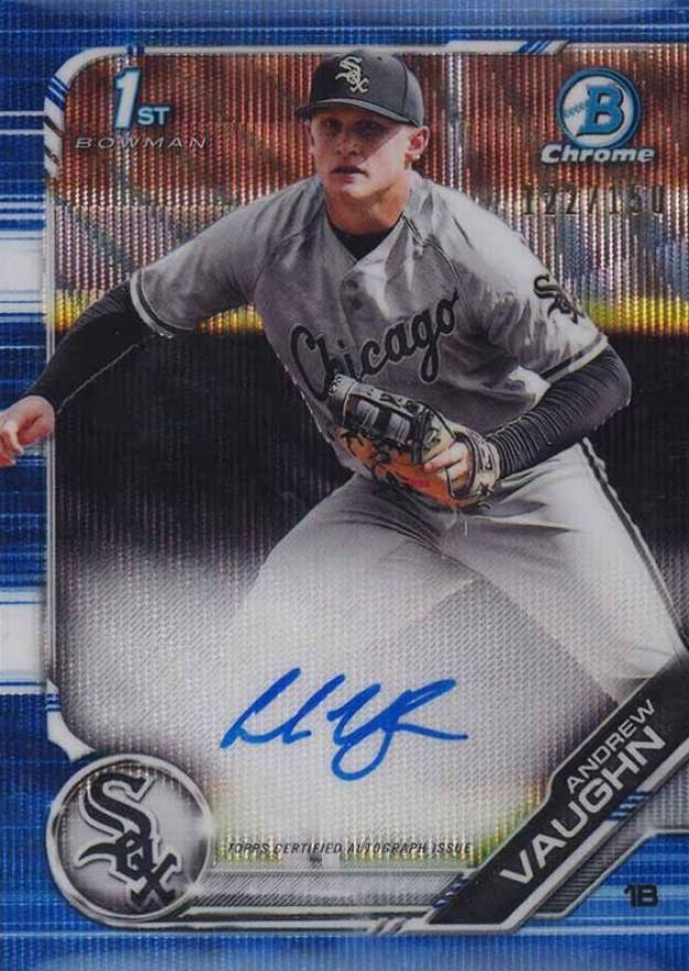 2019 Bowman Draft Chrome Draft Picks Autograph Andrew Vaughn #CDAAV Baseball Card