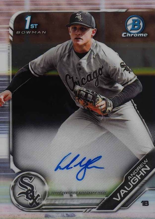 2019 Bowman Draft Chrome Draft Picks Autograph Andrew Vaughn #CDAAV Baseball Card