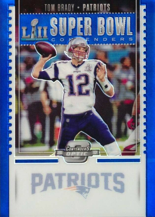 2017 Panini Contenders Optic Super Bowl Contenders Tom Brady #SB4 Football Card