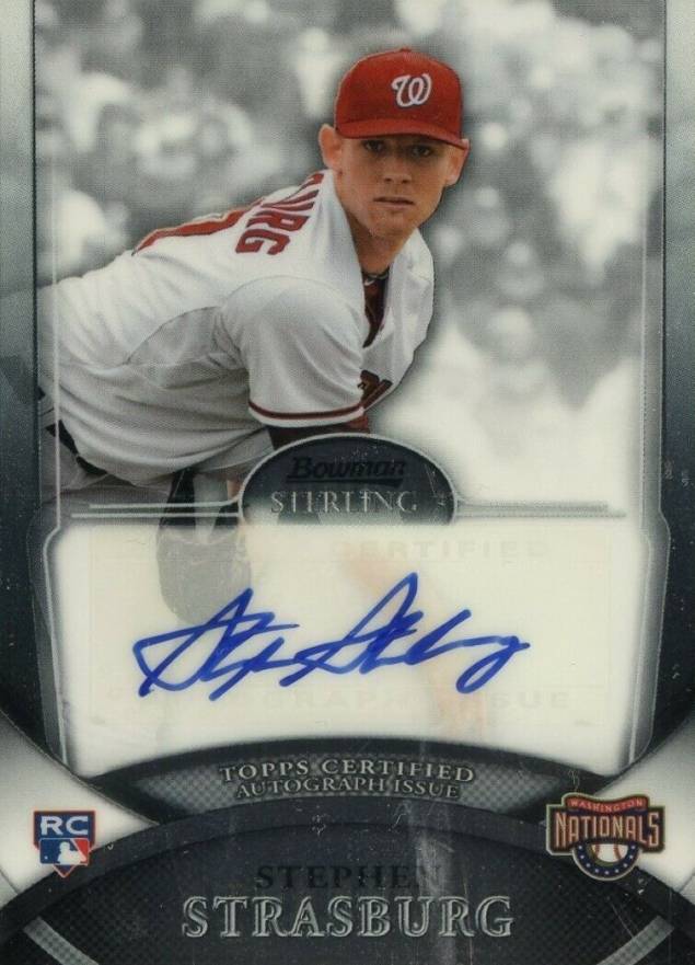 2010 Bowman Sterling Stephen Strasburg #1 Baseball Card