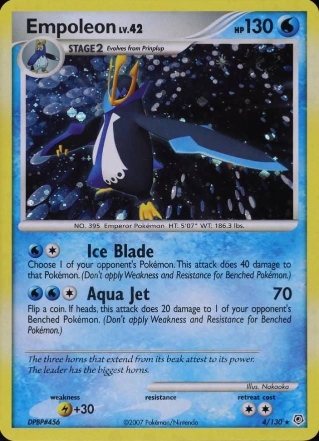 2007 Pokemon Diamond & Pearl Empoleon-Holo #4 TCG Card