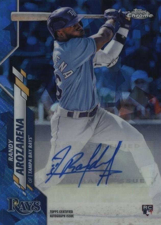 2020 Topps Chrome Update Sapphire Edition Autographs Randy Arozarena #RA Baseball Card