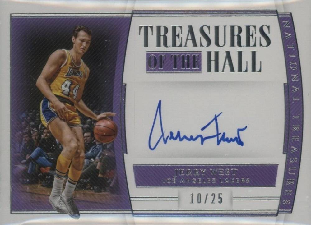 2019 Panini National Treasures Treasures of the Hall Autographs Jerry West #JWS Basketball Card
