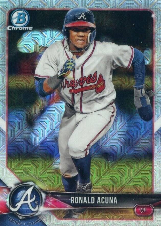 2018 Bowman Mega Box Chrome Ronald Acuna #BCP1 Baseball Card