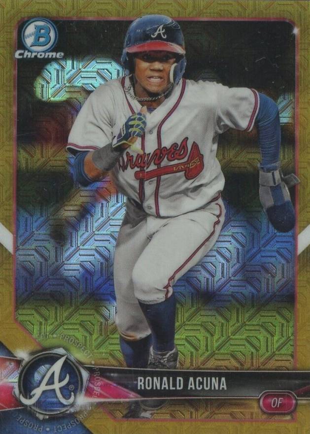 2018 Bowman Mega Box Chrome Ronald Acuna #BCP1 Baseball Card