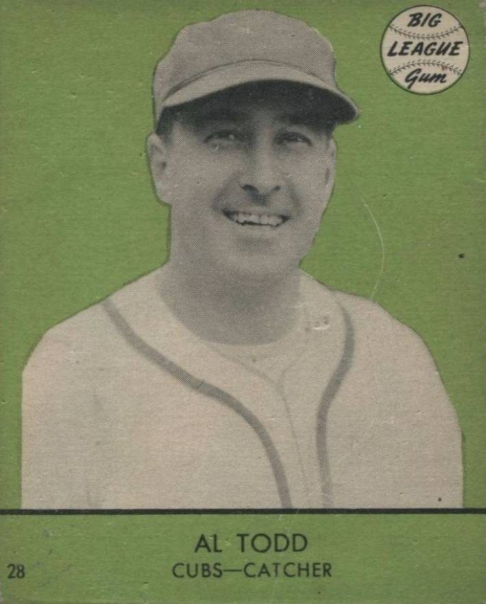 1941 Goudey Al Todd #28g Baseball Card