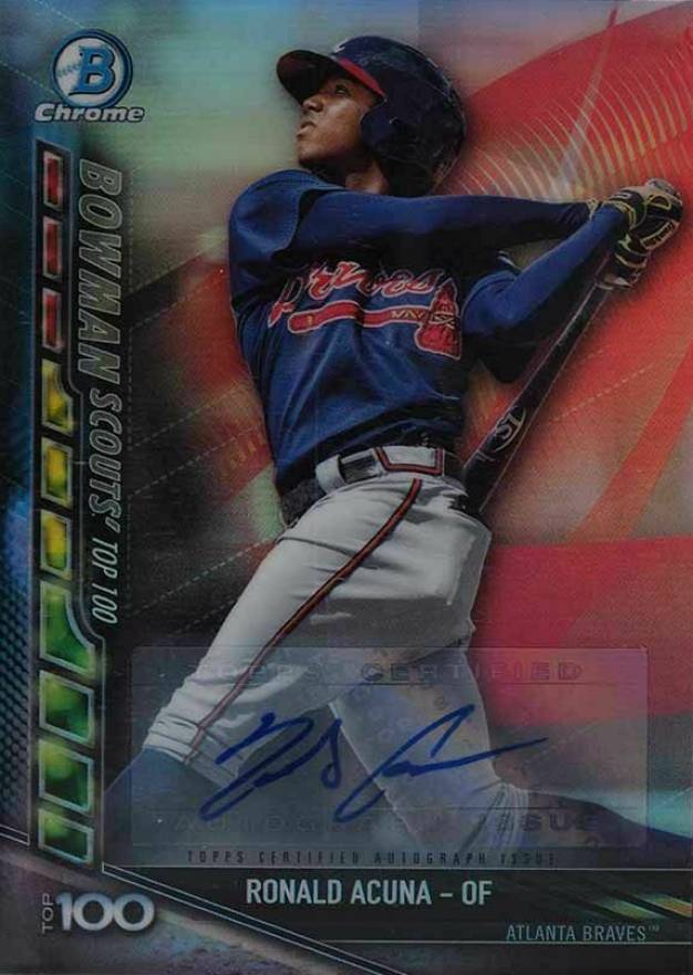 2017 Bowman Chrome Bowman Scouts' Updates Ronald Acuna #BSURA Baseball Card