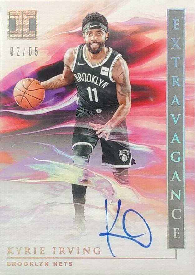 2019 Panini Impeccable Extravagance Autographs Kyrie Irving #KYI Basketball Card