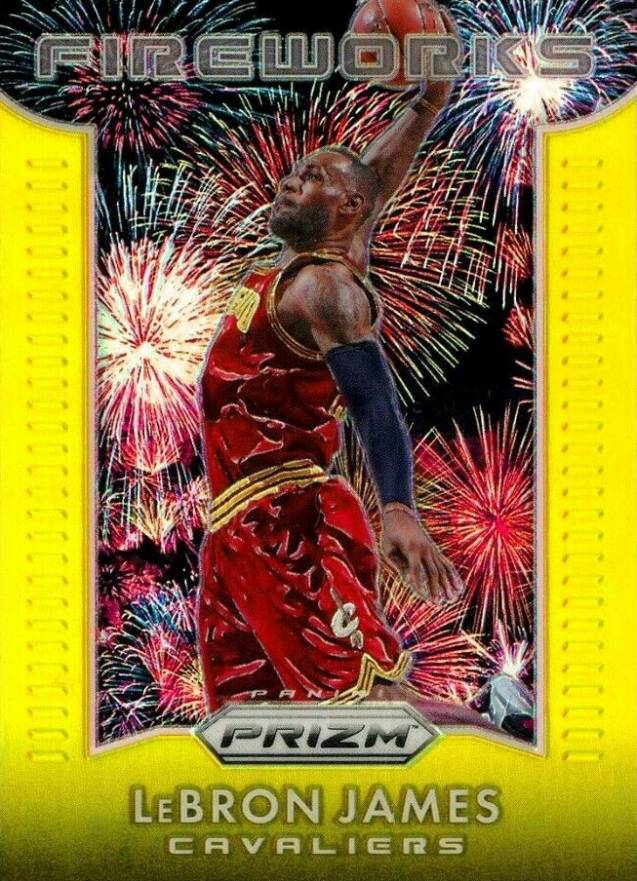 2015 Panini Prizm Fireworks LeBron James #9 Basketball Card