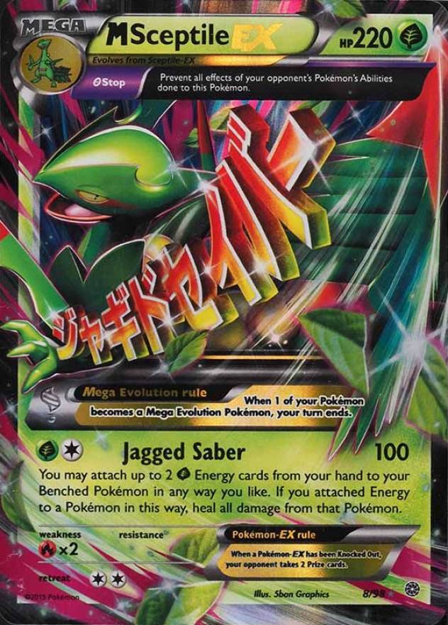 2015 Pokemon XY Ancient Origins M Sceptile EX #8 TCG Card