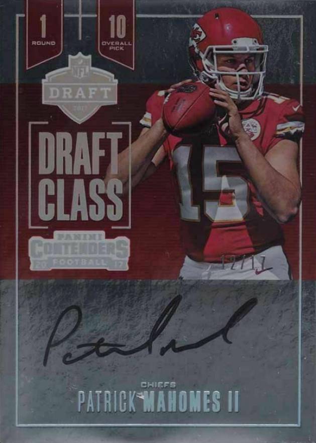 2017 Panini Contenders Draft Class Autograph Patrick Mahomes II #DC-PM Football Card