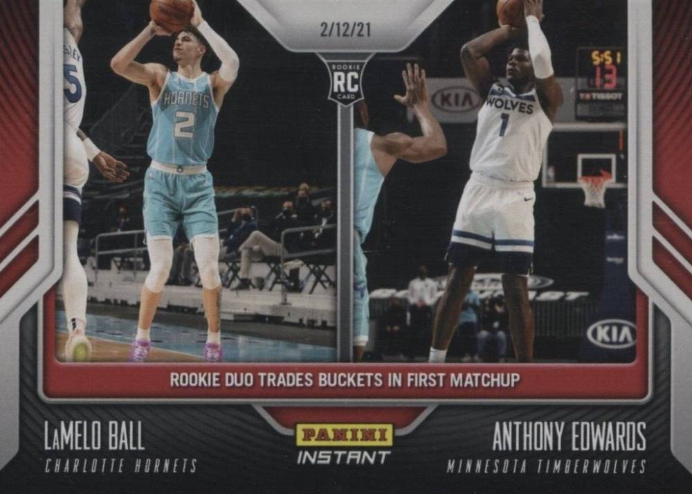 2020 Panini Instant Anthony Edwards/LaMelo Ball #74 Basketball Card