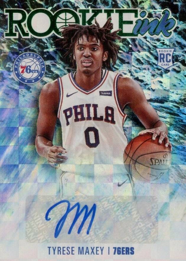 2020 Panini Hoops Rookie Ink Tyrese Maxey #TMA Basketball Card