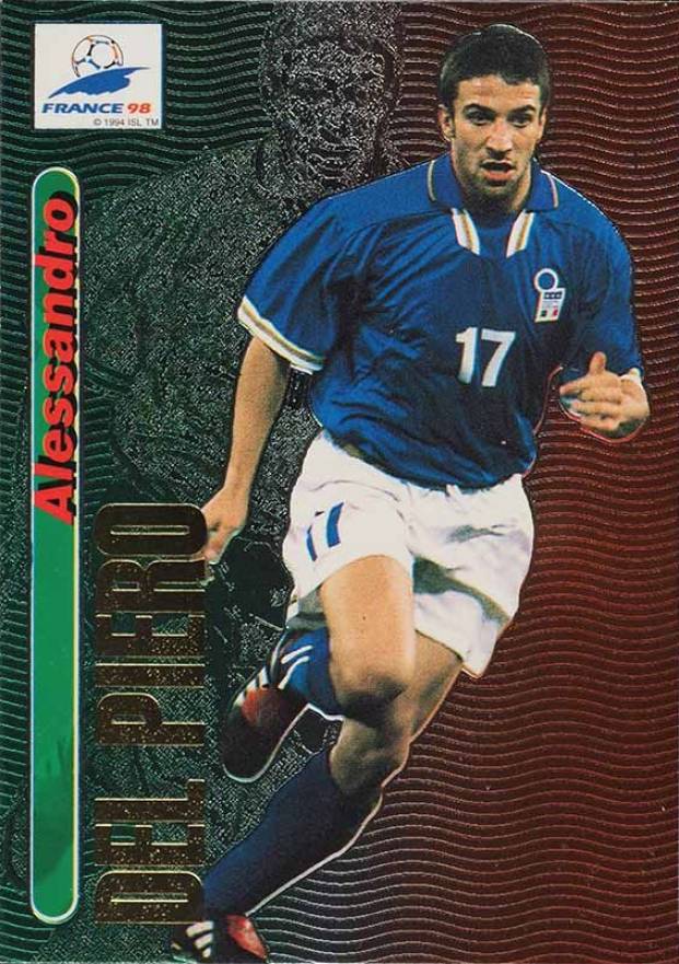 1998 Panini FIFA World Cup France Alessandro Del Piero #74 Soccer Card