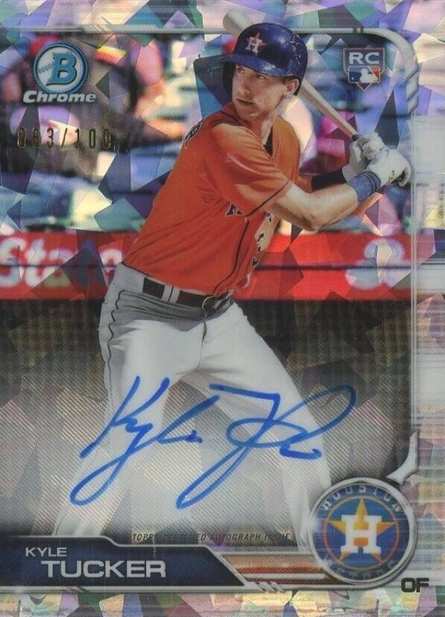 2019 Bowman Rookie Autographs Chrome Kyle Tucker #KT Baseball Card