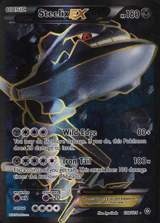 2016 Pokemon XY Steam Siege Full Art/Steelix EX #108 TCG Card