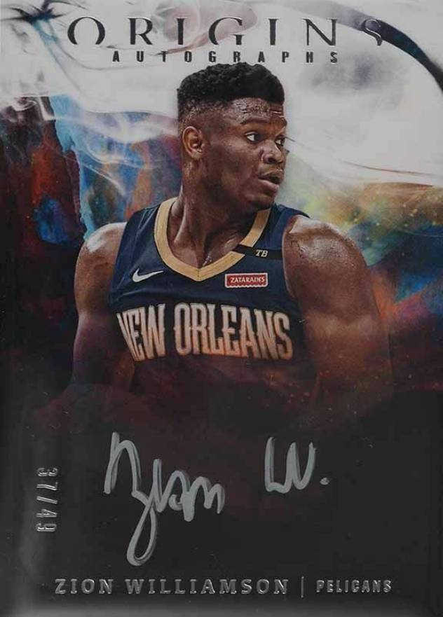2019 Panini Origins Autographs Silver Ink Zion Williamson #ZWL Basketball Card
