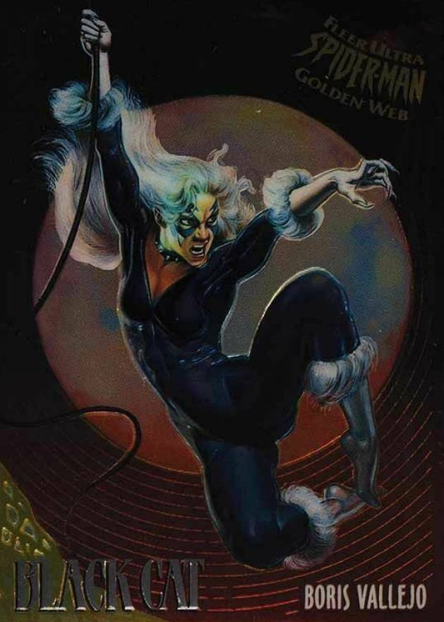 1995 Ultra Spider-Man Golden Web Black Cat #1 Non-Sports Card