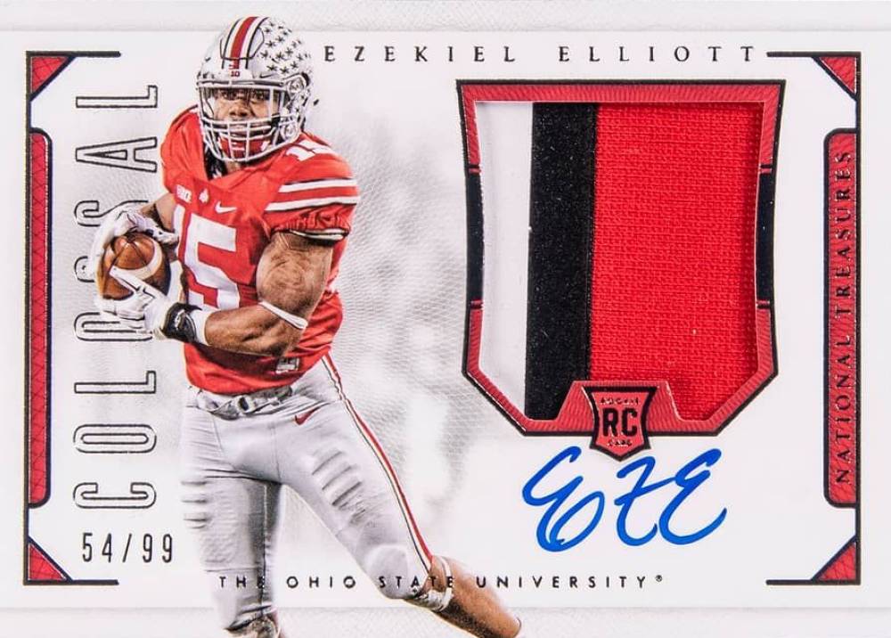 2016 Panini National Treasures Collegiate  Ezekiel Elliott #205 Football Card