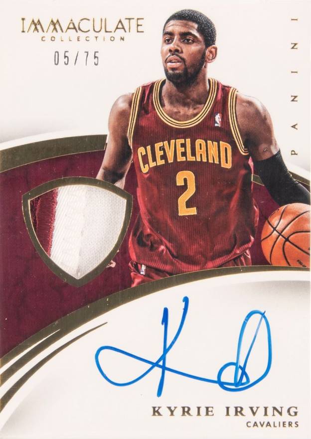 2014 Panini Immaculate Collection Patch Autograph Kyrie Irving #PA-KI Basketball Card