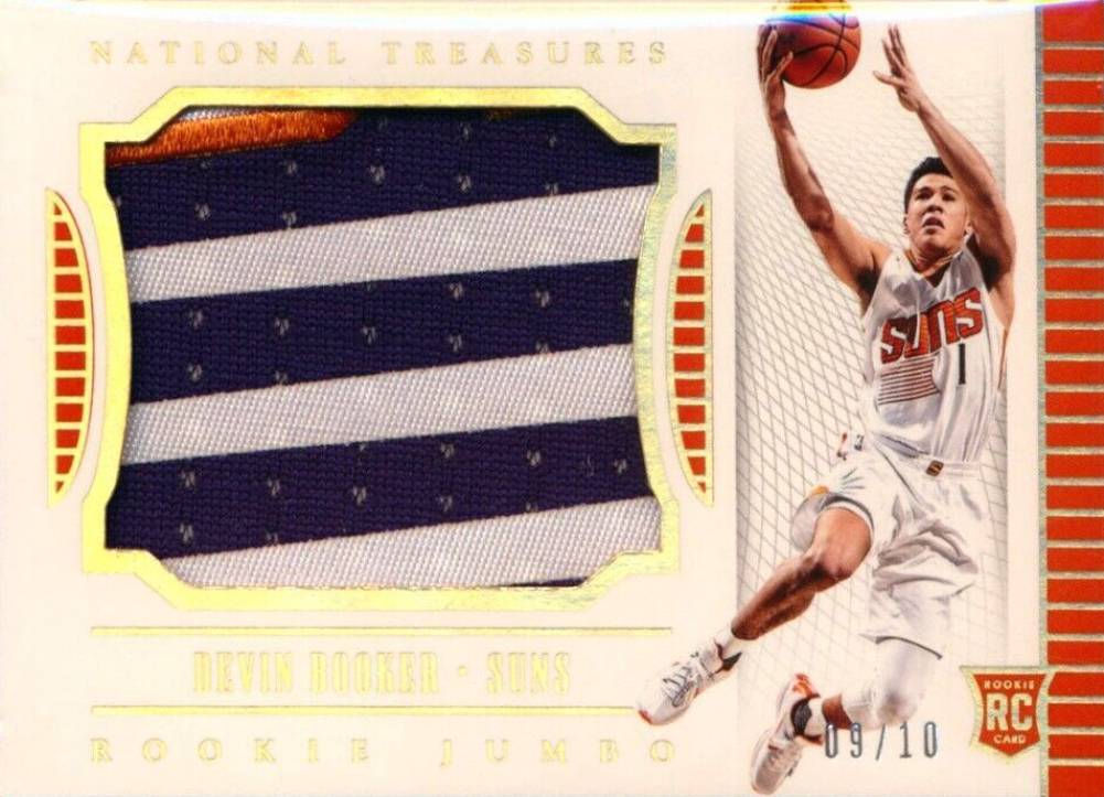 2015 Panini National Treasures Rookie Jumbo Materials Devin Booker #22 Basketball Card