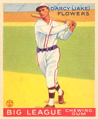 1933 Goudey World Wide Gum D'Arcy Flowers #81 Baseball Card