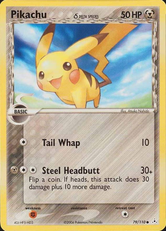 2006 Pokemon EX Holon Phantoms Pikachu #79 TCG Card