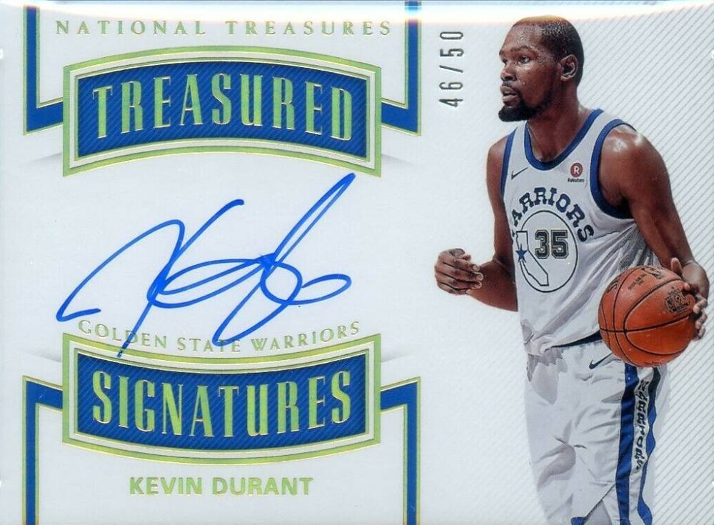 2017 Panini National Treasures Treasured Signatures Kevin Durant #KDR Basketball Card