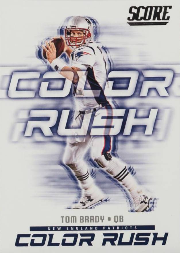 2018 Panini Score Color Rush Tom Brady #1 Football Card