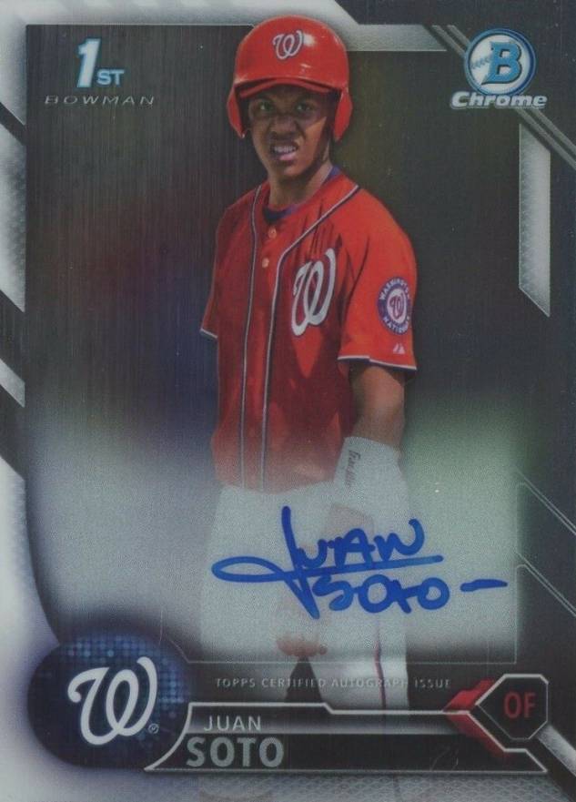 2016 Bowman Chrome Prospects Autographs Juan Soto #JS Baseball Card