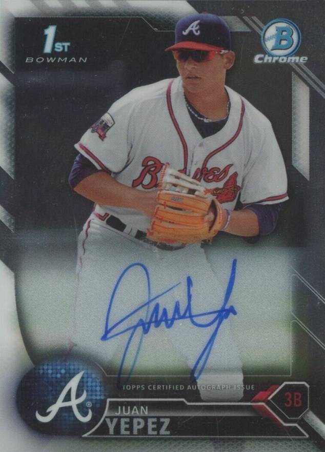 2016 Bowman Prospect Autographs Juan Yepez #JY Baseball Card