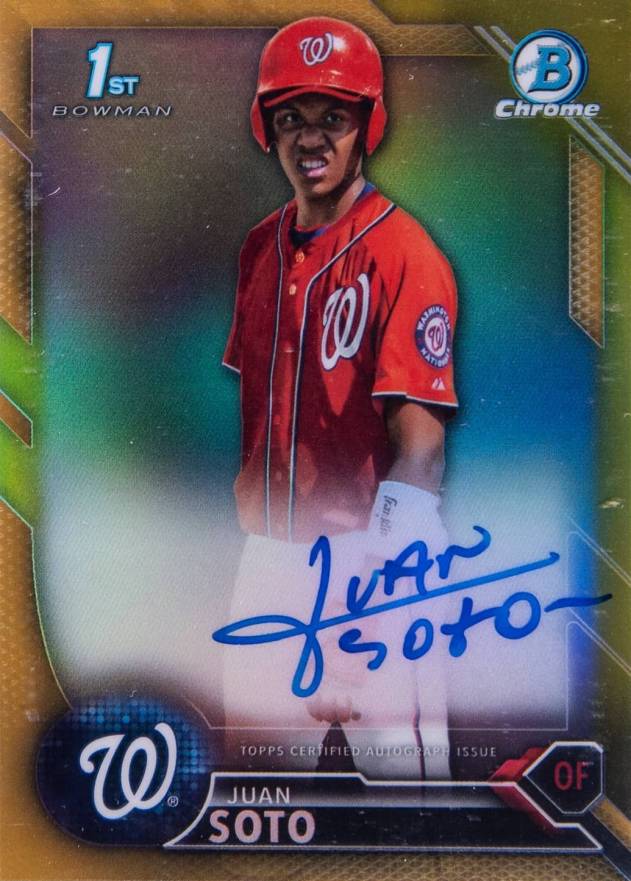 2016 Bowman Chrome Prospects Autographs Juan Soto #JS Baseball Card