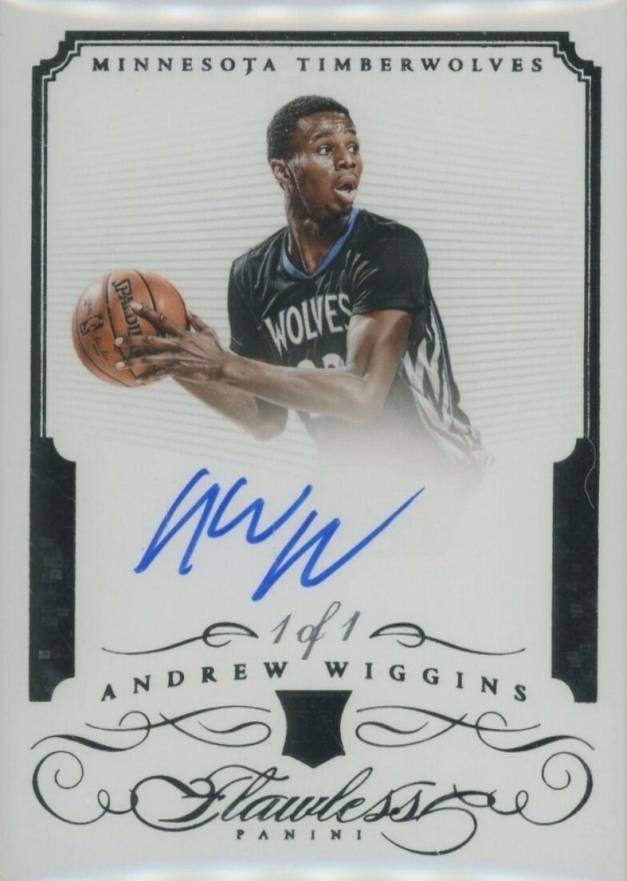 2014 Panini Flawless Rookie Autographs  Andrew Wiggins #RA-AW Basketball Card