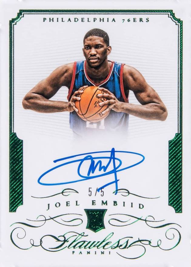 2014 Panini Flawless Rookie Autographs  Joel Embiid #RA-JE Basketball Card