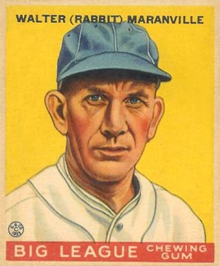 1934 Goudey World Wide Gum  Rabbit Maranville #4 Baseball Card