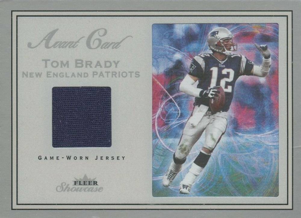 2003 Fleer Showcase Avant Card Game Jersey Tom Brady #AV-TB Football Card