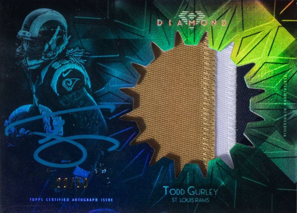 2015 Topps Diamond Rookie Autograph Jumbo Patch Todd Gurley #TG Football Card