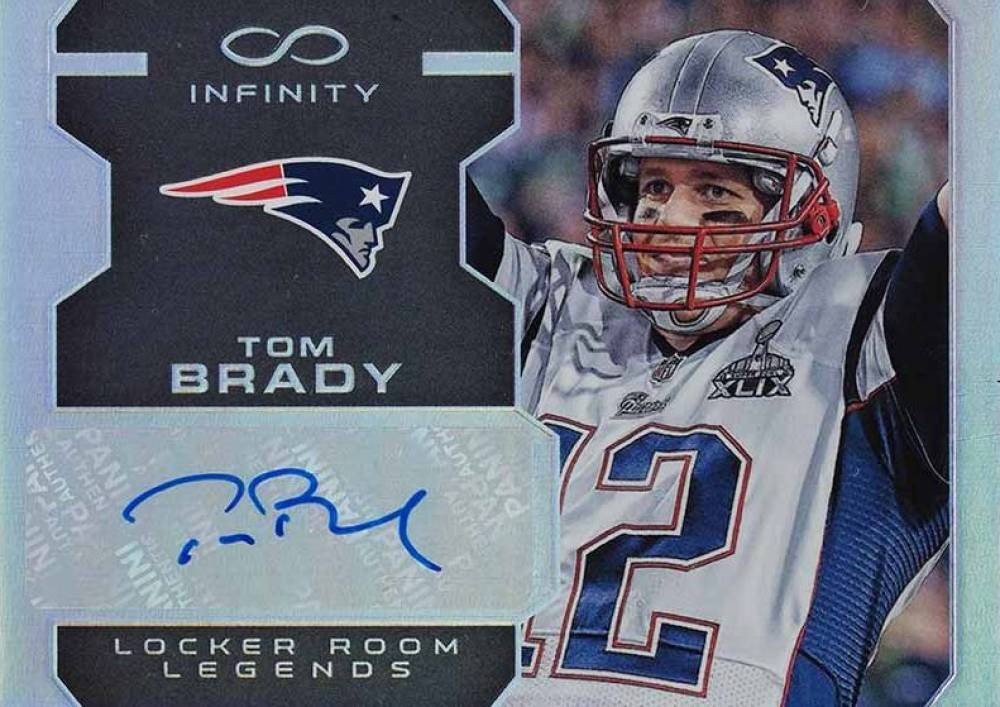 2016 Panini Infinity Locker Room Legend Autographs Tom Brady #6 Football Card