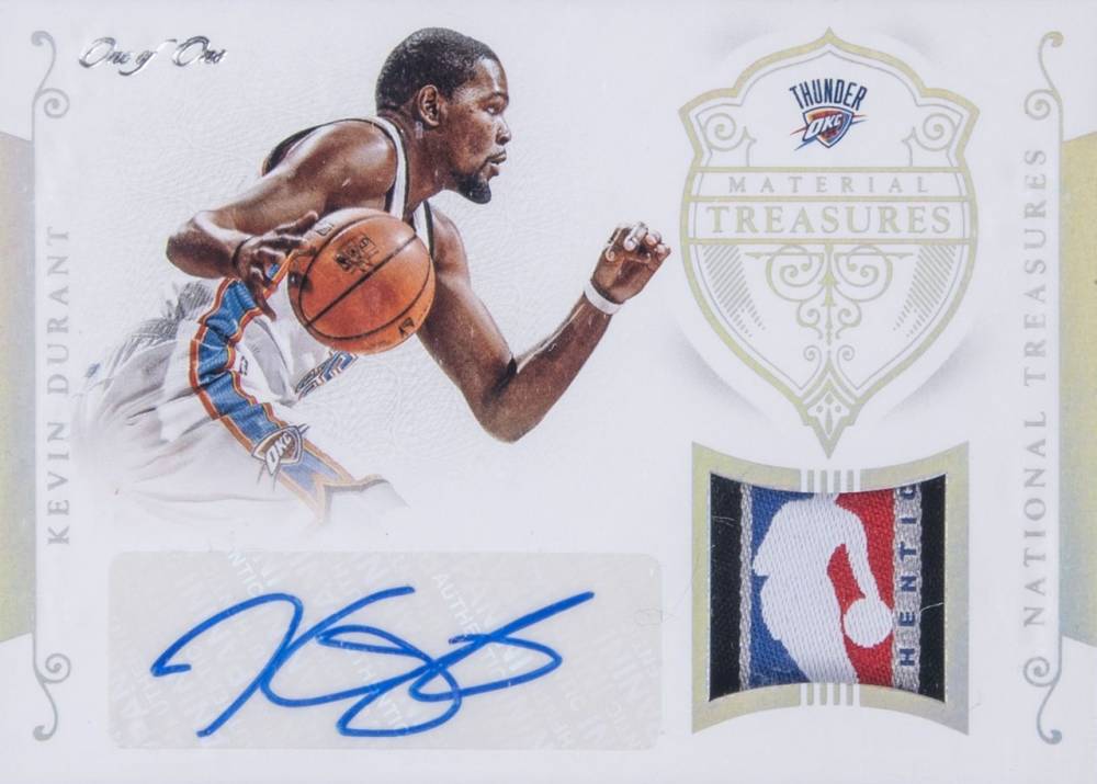 2014 Panini National Treasures Material Treasures Signatures Kevin Durant #MTSKD Basketball Card